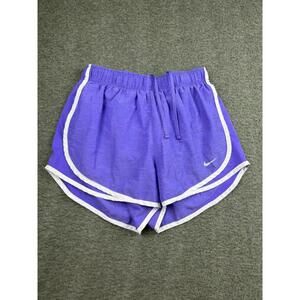 Nike Purple Athletic Lined Running Shorts with White Trim Size Small